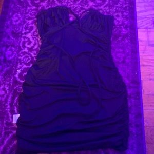 strapless black dress